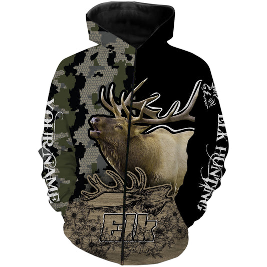 Personalized Elk hunting 3D All over print shirts - hunting gift for Men