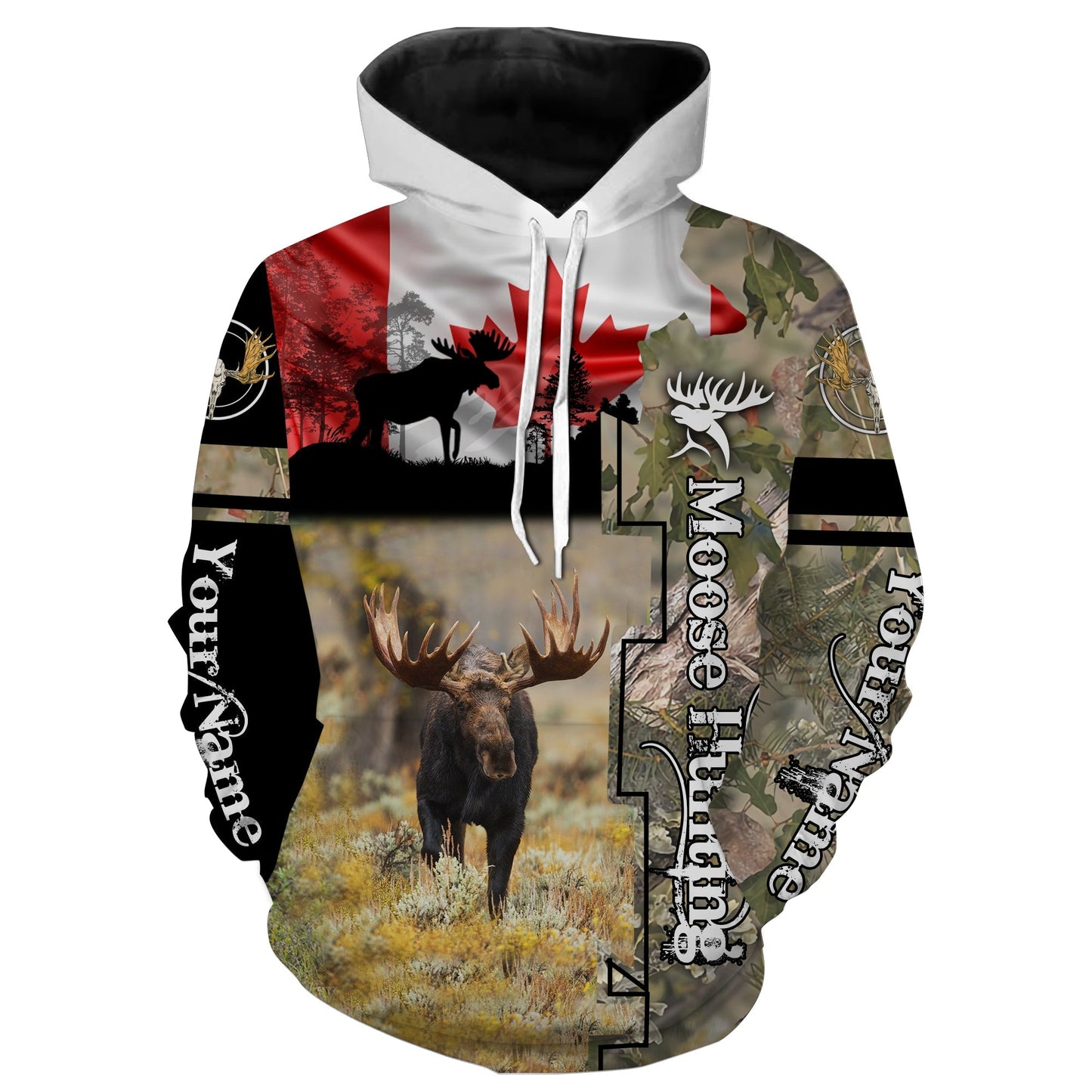 Canada Moose hunting Custom Name 3D All over printed Shirt Personalized hunting gift FSD608