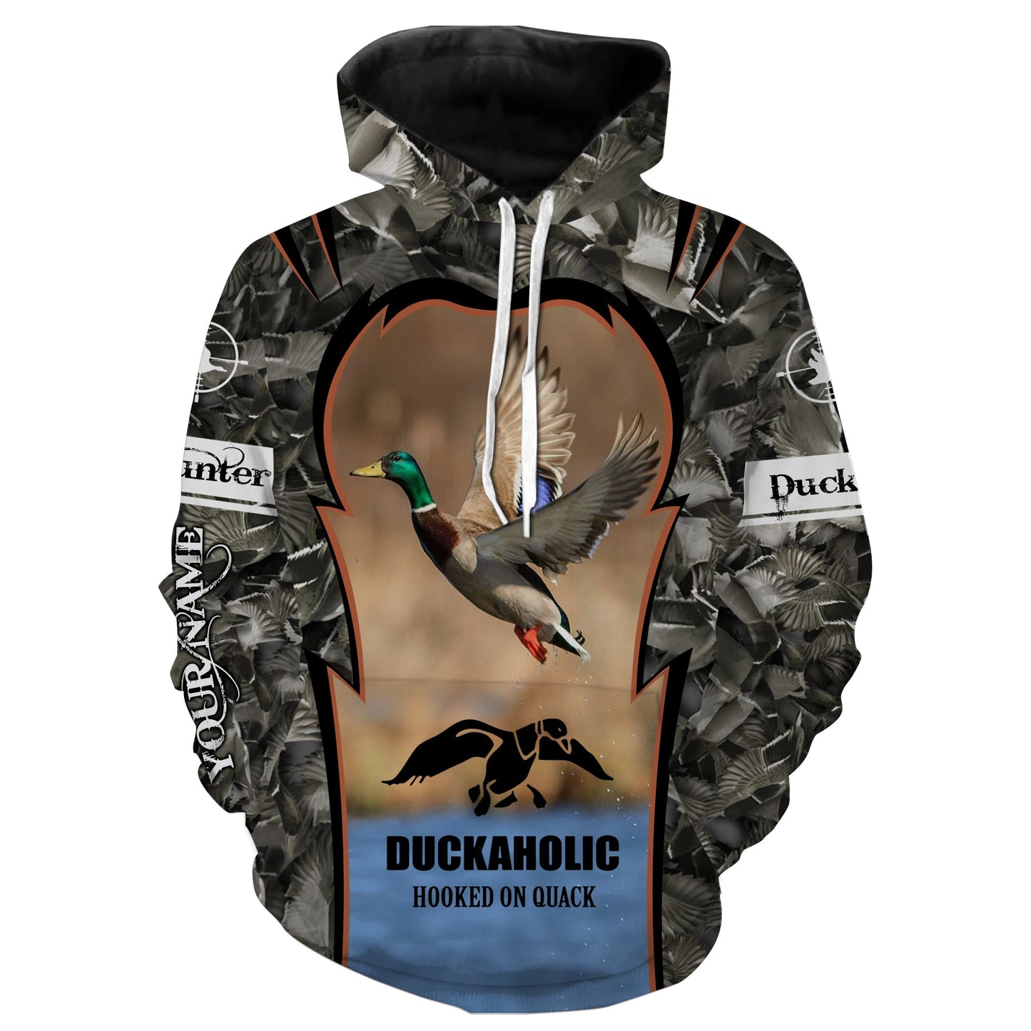 Duck Hunting Duck Camo Customize Name 3D All Over Printed Shirts Hoodie Hoodie