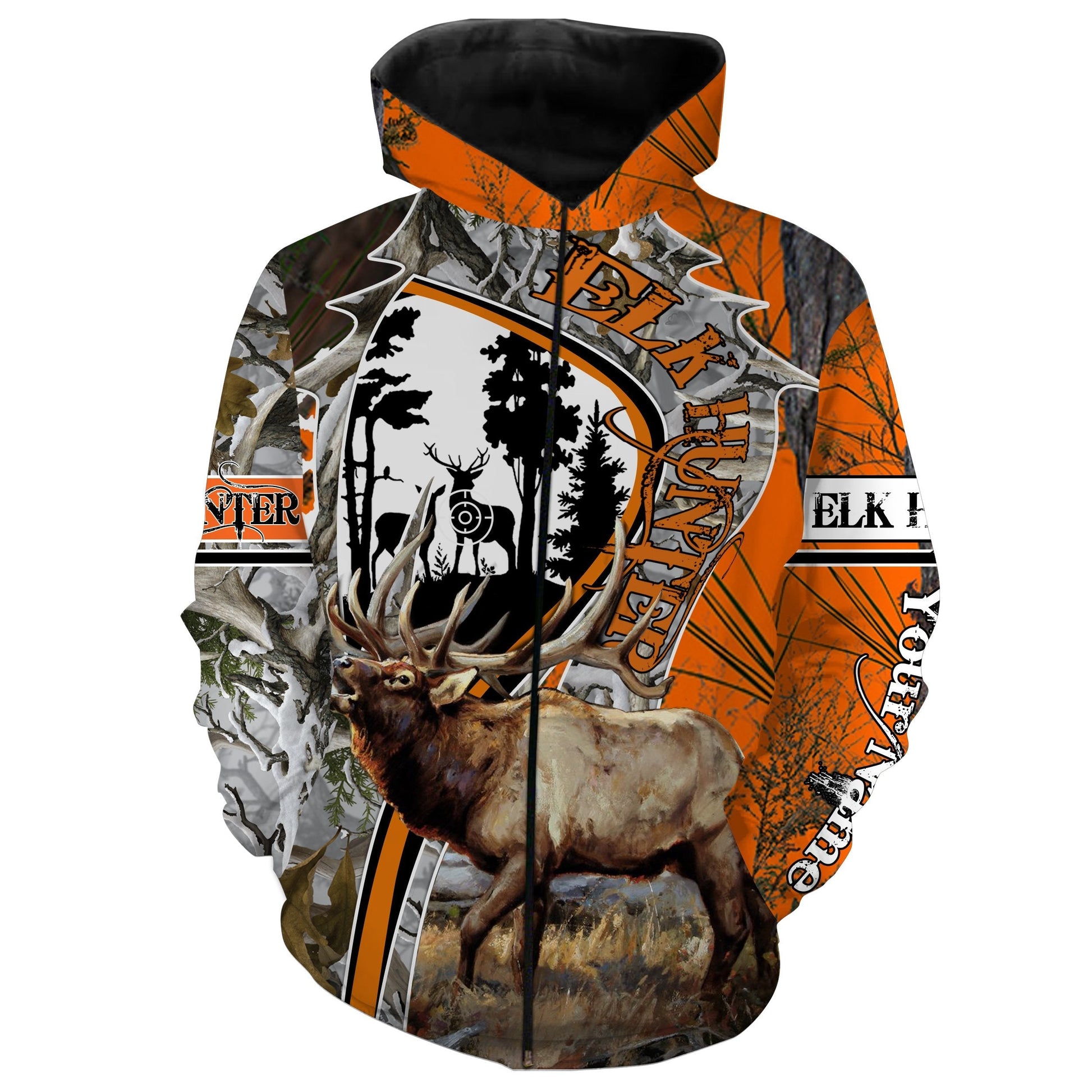 Elk hunting Custom Name 3D All over print Shirts, Face shield - personalized hunting gifts - FSD280