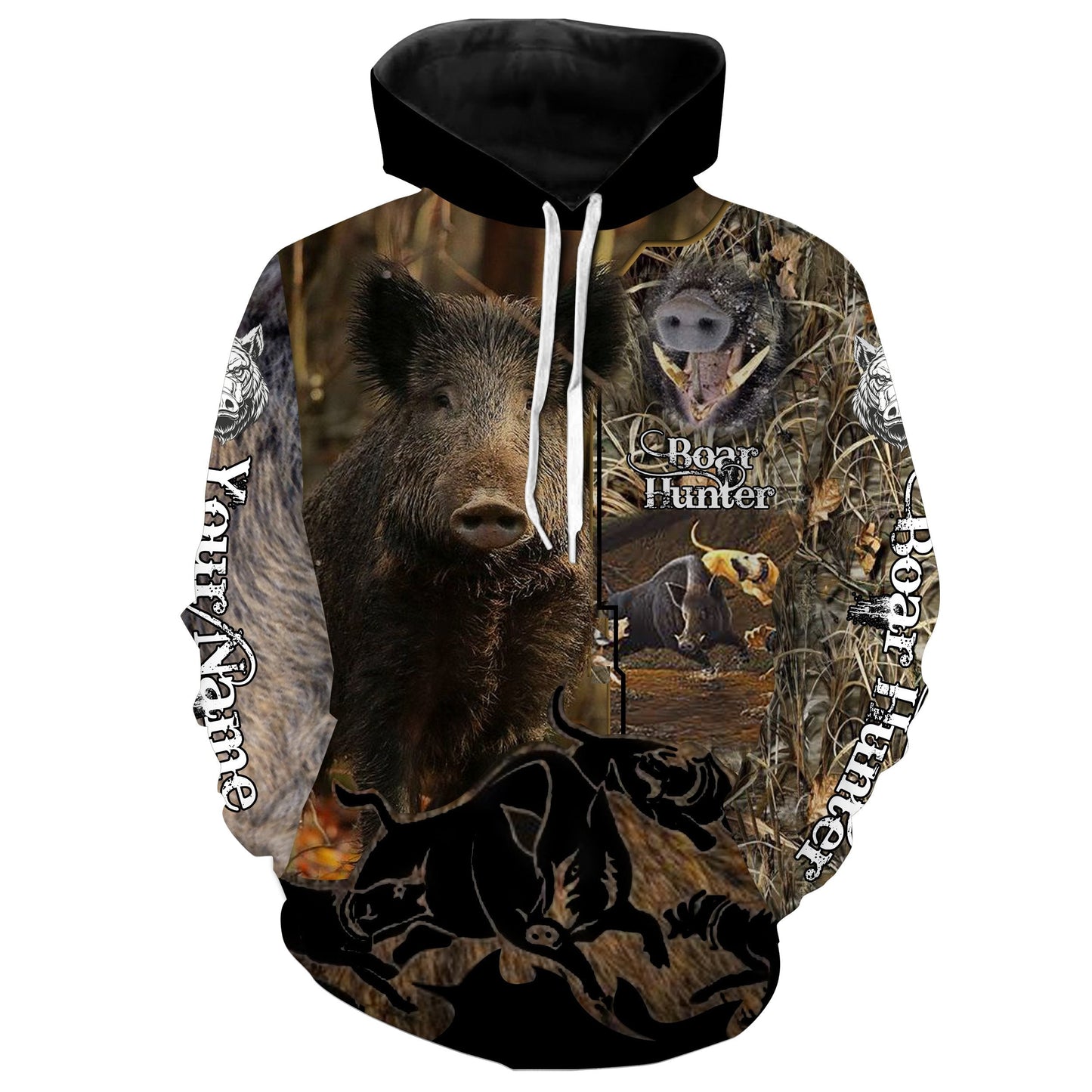 Boar Hunting Custom Name 3D All Over Print Shirts Hoodie Hoodie