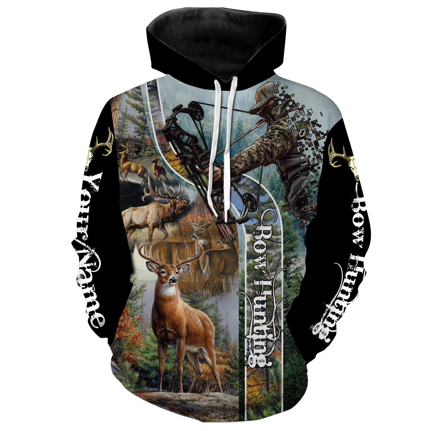 Bow hunting Custom Name 3D All over print Shirts Hoodie