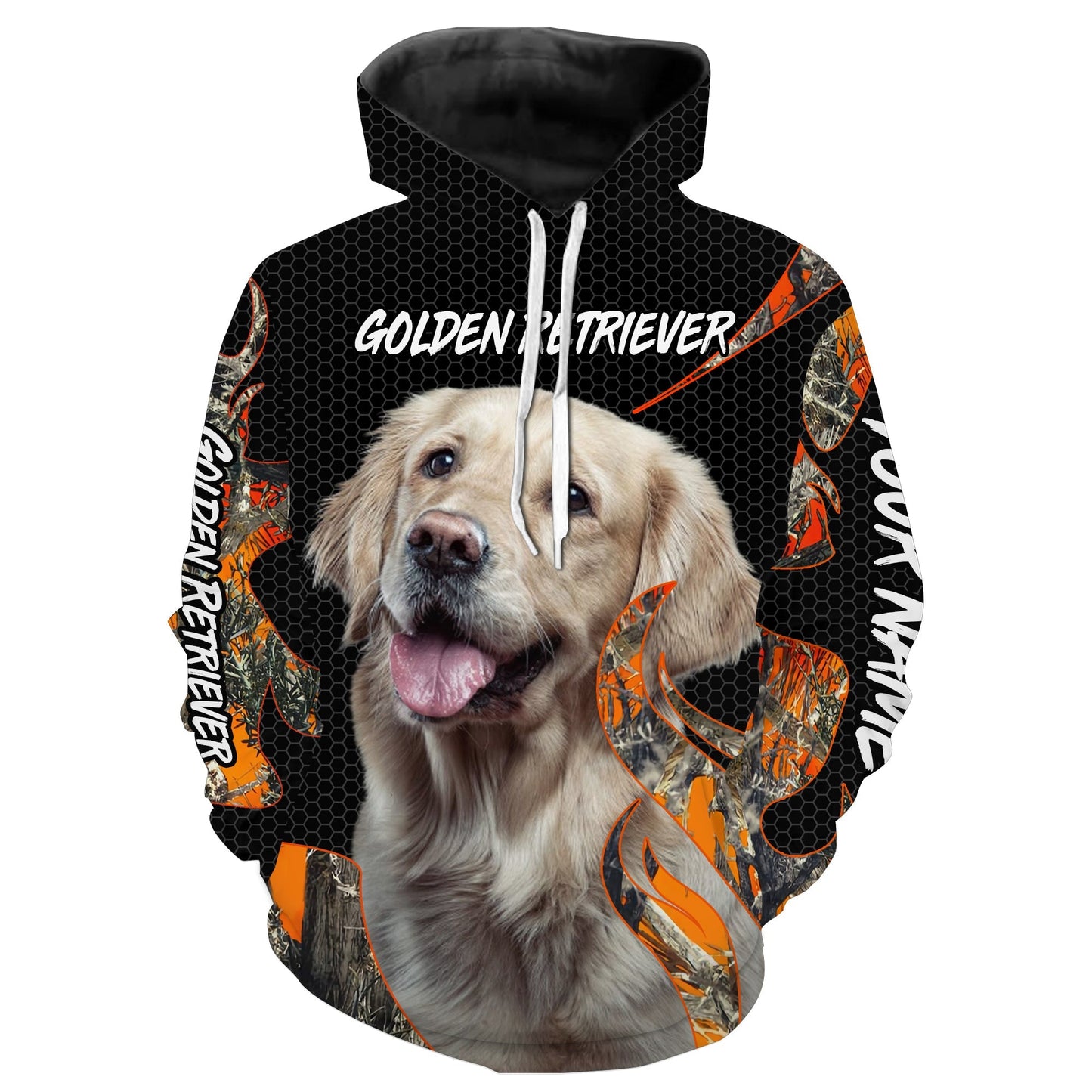 Golden Retriever dog orange camo All over printing Shirt Personalized gift for Retriever lovers FSD689 Hoodie