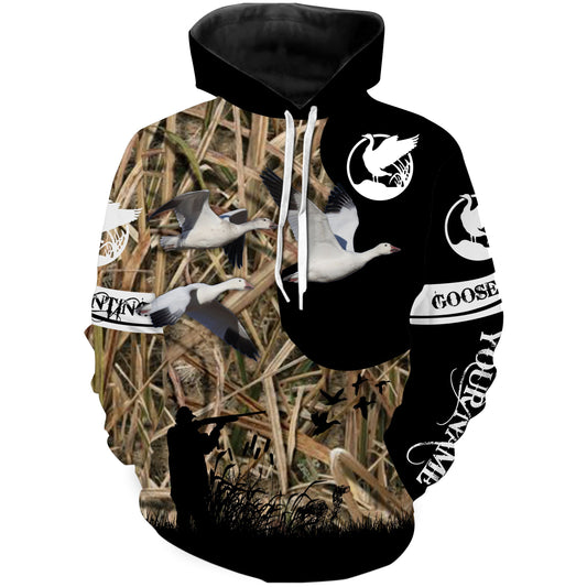 Snow Goose Hunting Camo Customize Name 3D All Over Print Shirts Hoodie Hoodie