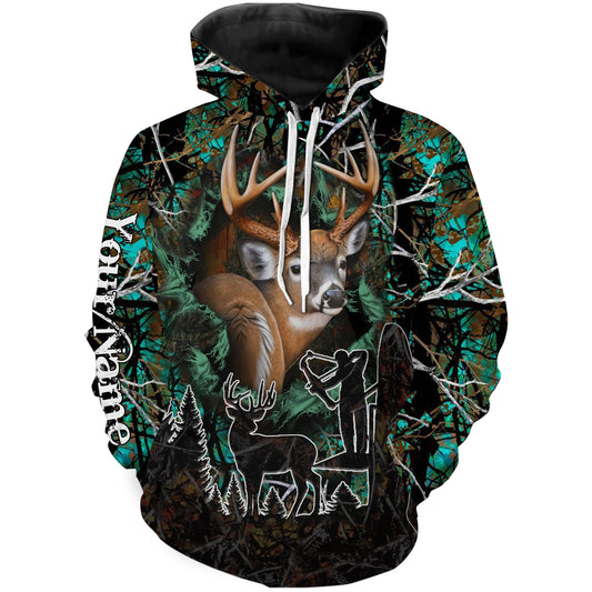 Deer hunting camouflage custom Name All over print Sweatshirt