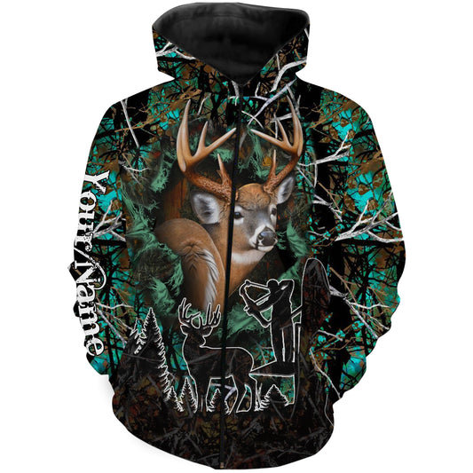 Deer hunting camouflage custom Name All over print Sweatshirt