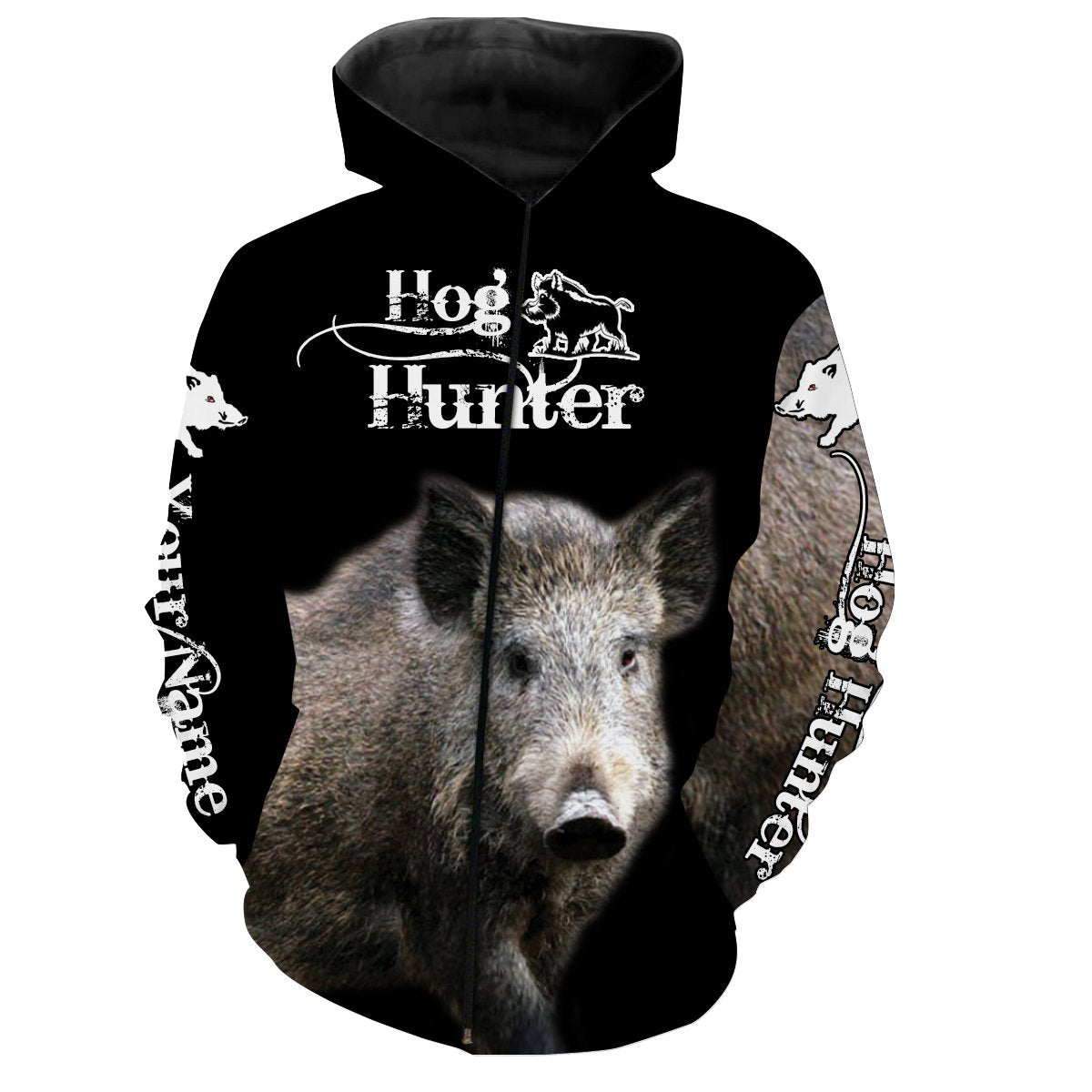 Feral Hog hunting Custom Name 3D All over print T-shirt, Long sleeve, Hoodie, Zip up hoodie - FSD162