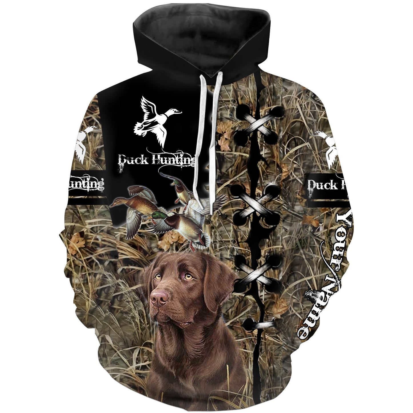 Duck hunting Custom Name 3D All over print Shirts - Personalized hunting gift - FSD176 Hoodie