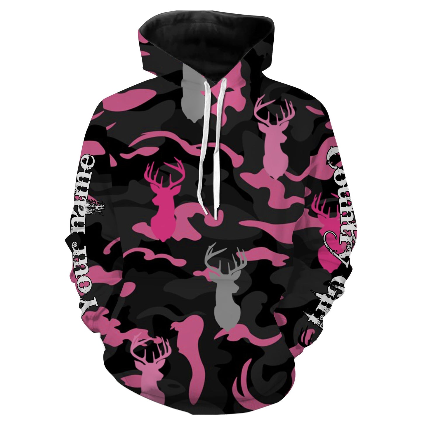 Country Girl Deer Gray And Pink Camouflage Custom Name 3D Full Printing Shirt Fsd731 Hoodie Hoodie