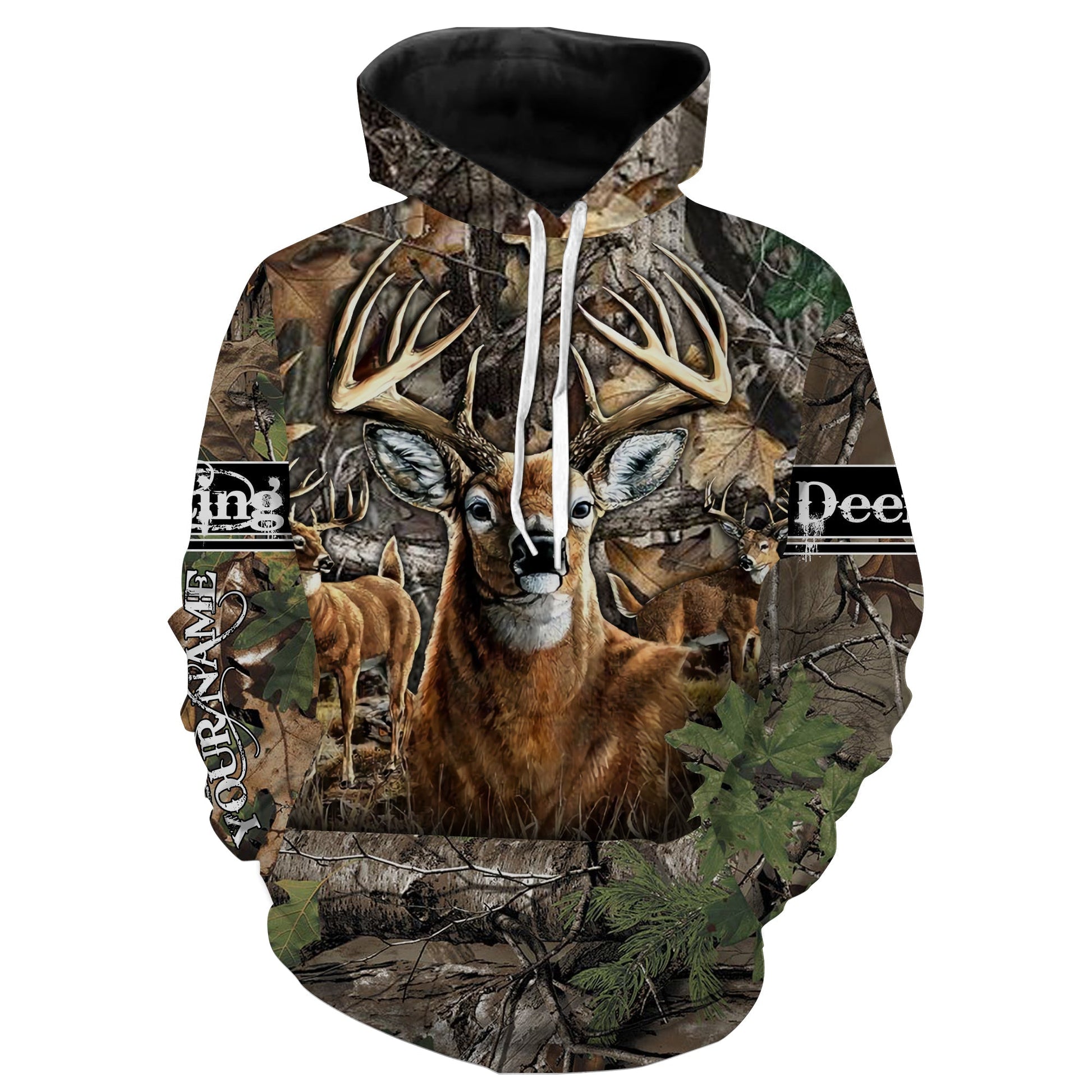 Whitetail Deer Buck hunting camouflage All over print Shirt Hoodie