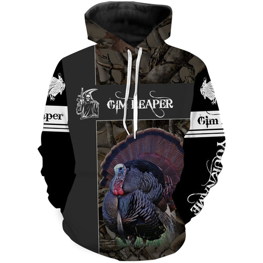 Grim Reaper Turkey Hunting Camo Full printing Shirts, Personalized Turkey Hunter Shirt FSD2997