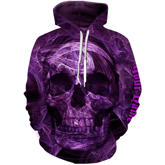 Purple Skull All over printed Personalized Skull shirt for Men