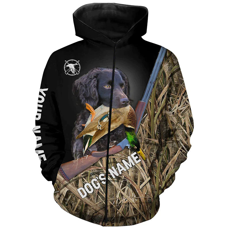 Boykin Spaniel Duck Hunting waterfowl Camo Custom Name all over print Shirts, Hoodie - FSD3812