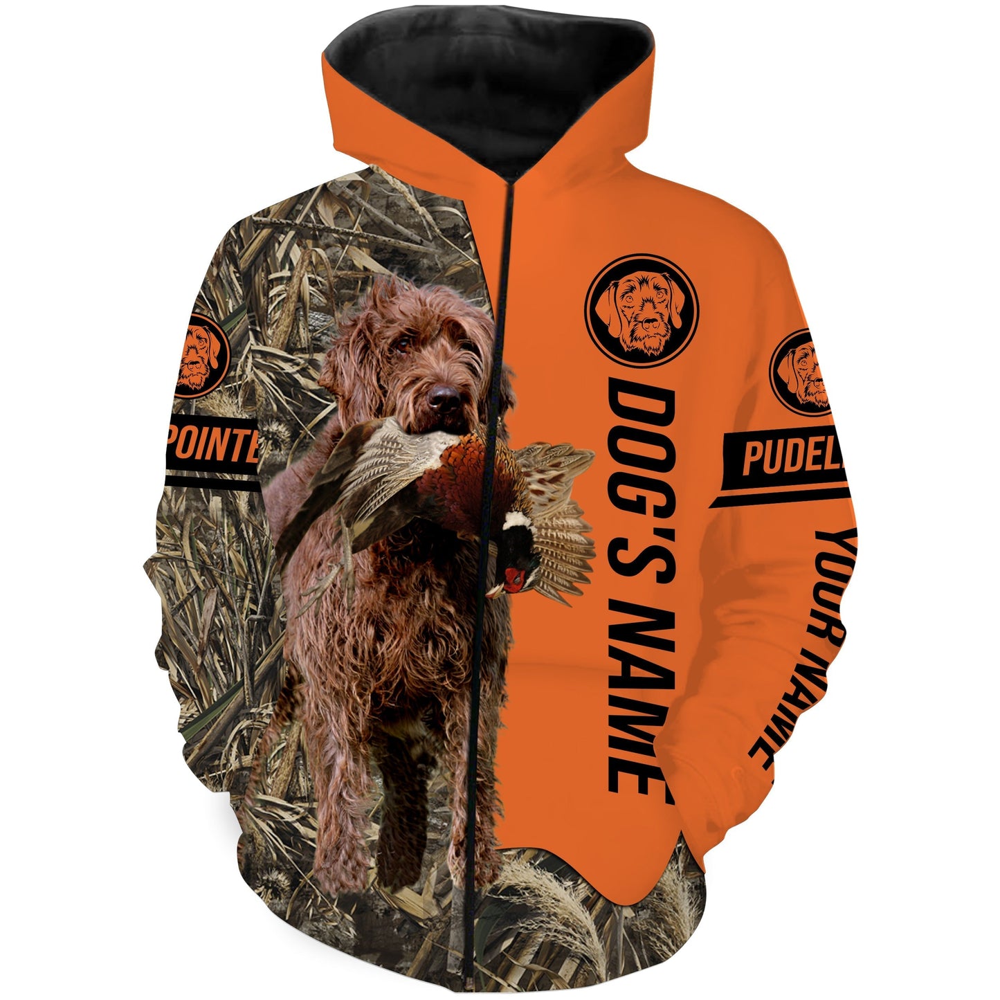 Pheasant Hunting with Dogs Pudelpointer customize Name Shirts for Bird Hunter, Pudel pointer dog shirt FSD4033