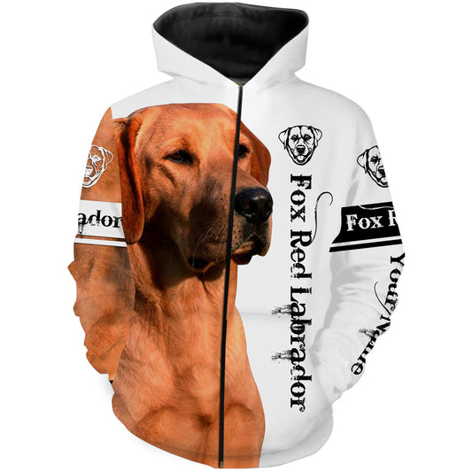 Fox Red Labrador Retriever 3D All Over Printed Shirts, Hoodie, Tshirt - Gifts for Dog Lovers, Fox Red Lab Lovers FSD2448