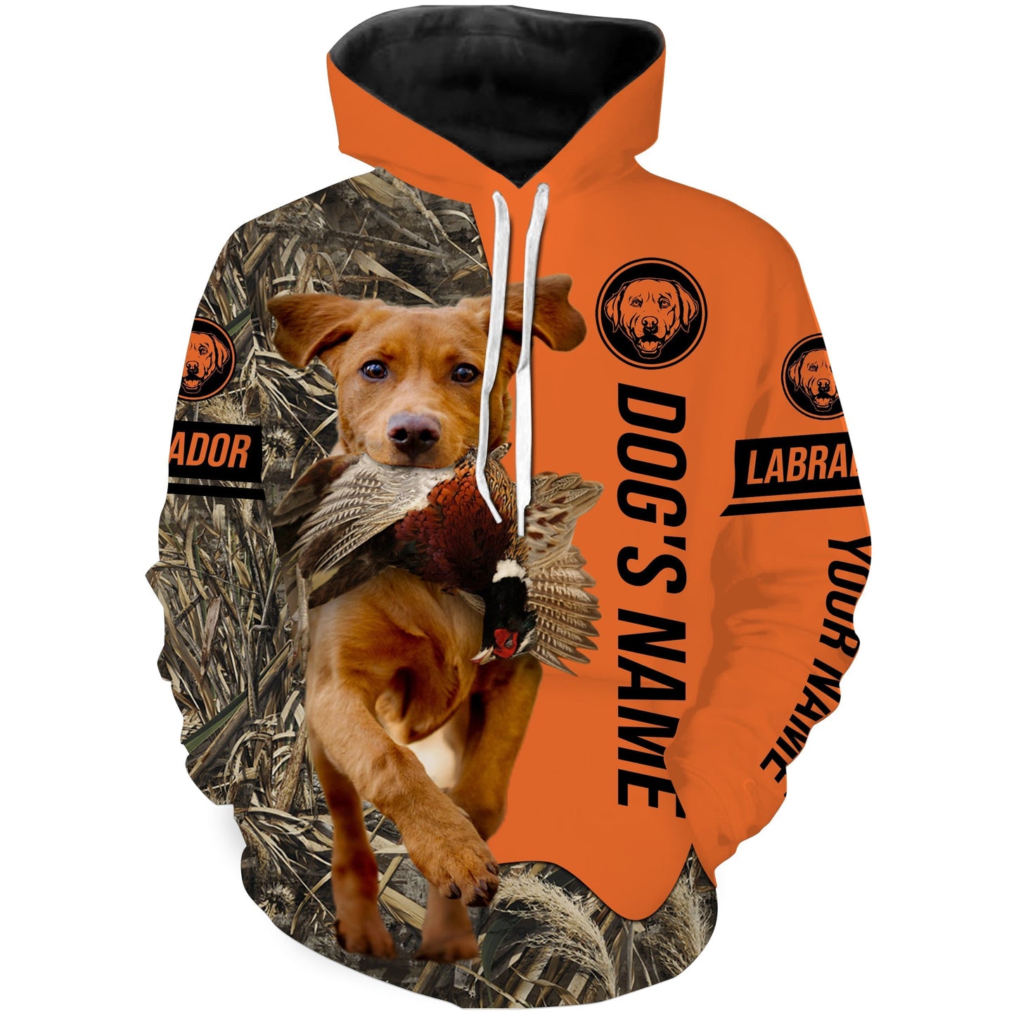 Pheasant Hunting with Dog Fox red Labs Customize Name Shirts for Bird Hunter, pheasant hunter FSD4036