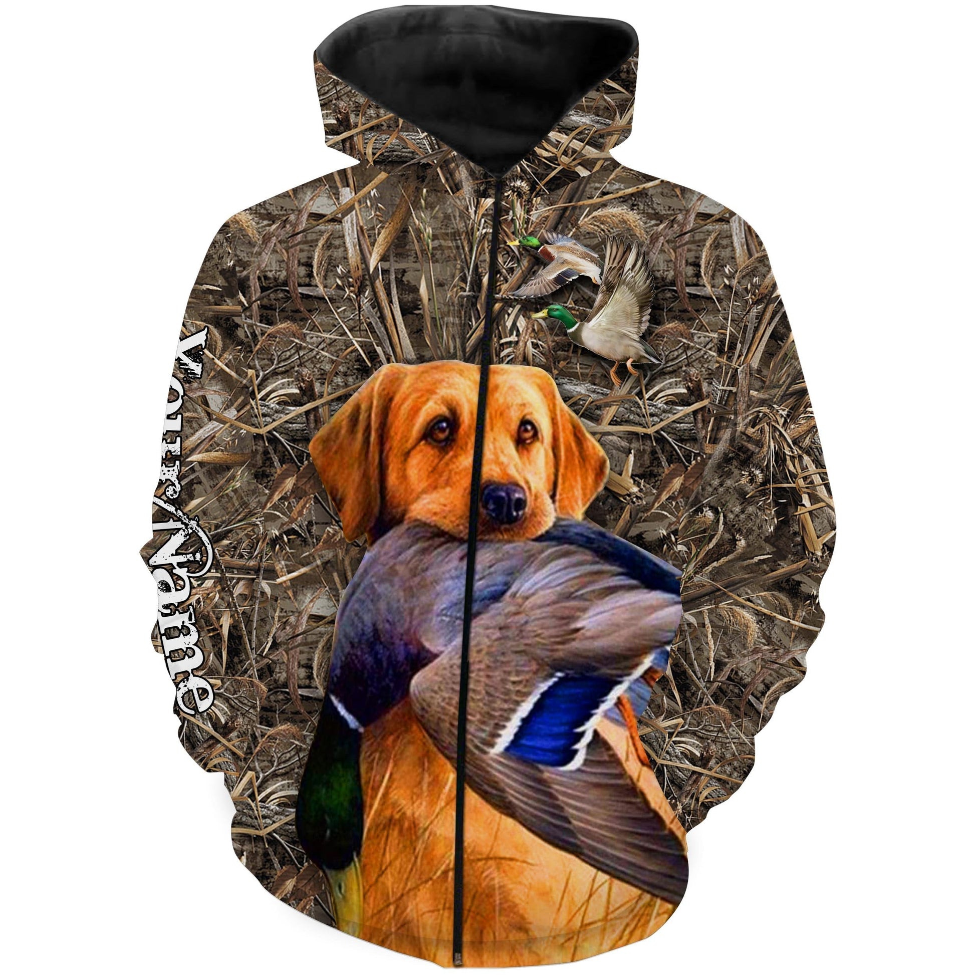 Waterfowl hunting with dog Custom Name 3D All over print Shirts