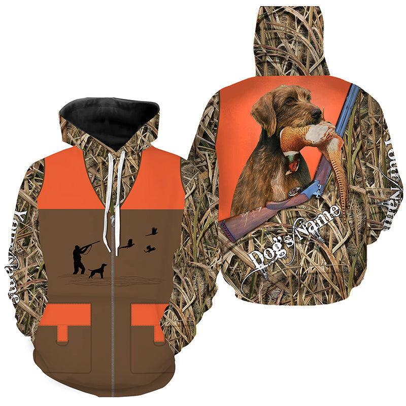 Personalized Pheasant Upland Hunting Vest shirt for Men - Pudelpointer hunting dog breeds clothing FSD3983 Hoodie