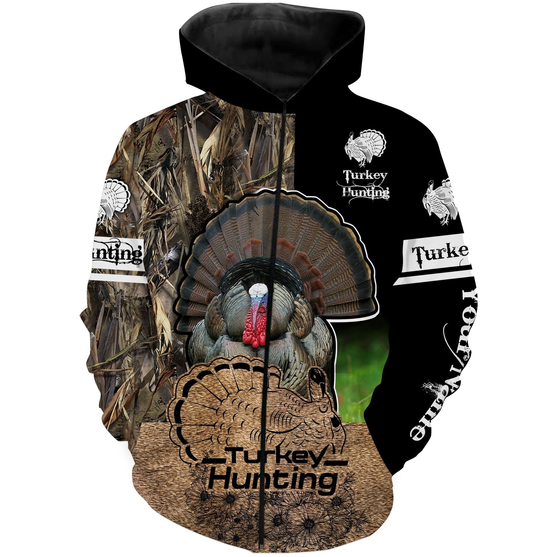 Turkey hunting Custom Name 3D All over print shirts - Personalized hunting gifts - FSD212 Zip up hoodie