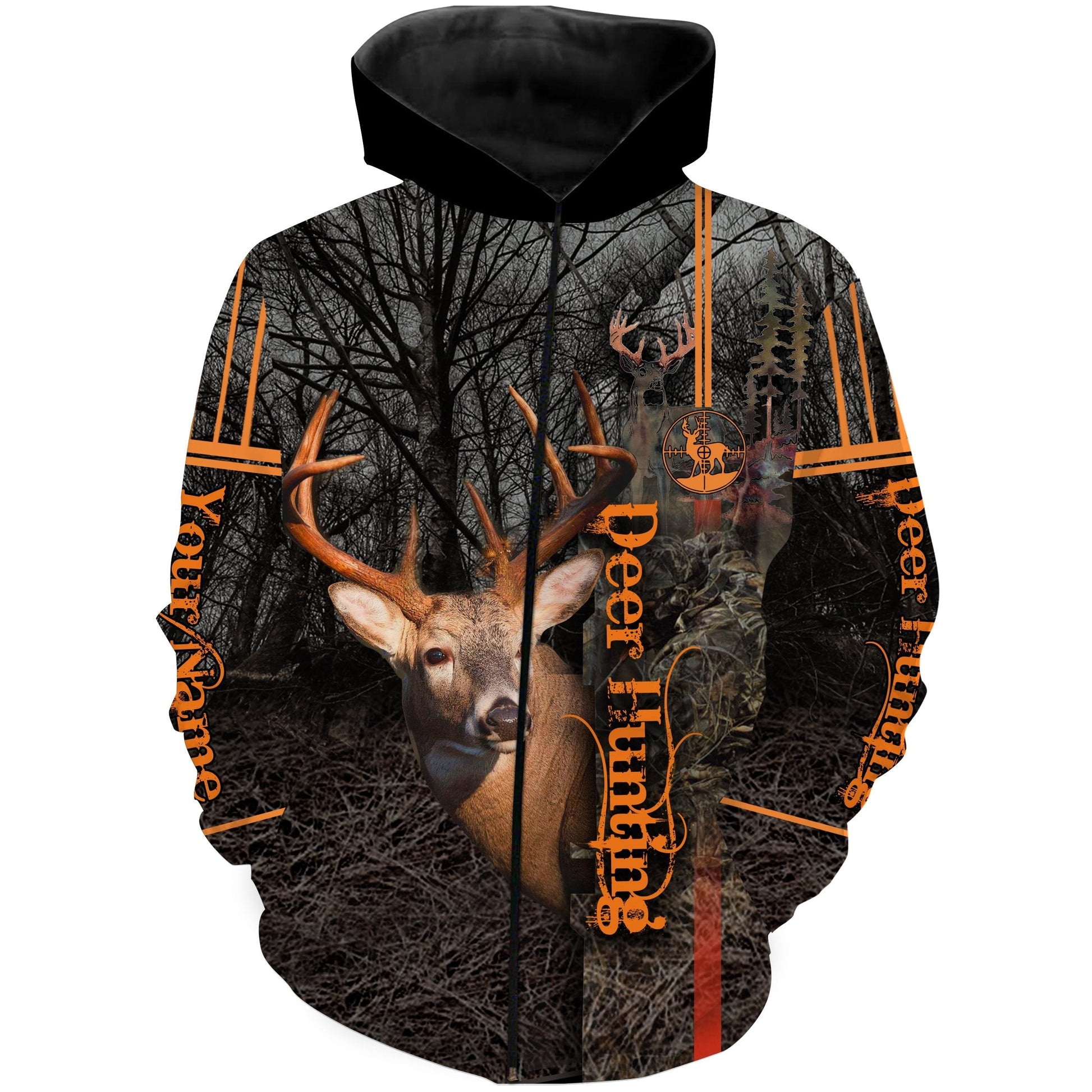 Best Deer hunting clothes Custom Name 3D All over print shirts Zip up hoodie