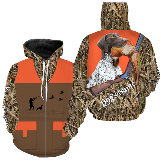 German Shorthaired Pointer shirt - Personalized Pheasant Upland Hunting Vest shirt for Men FSD3984 Hoodie