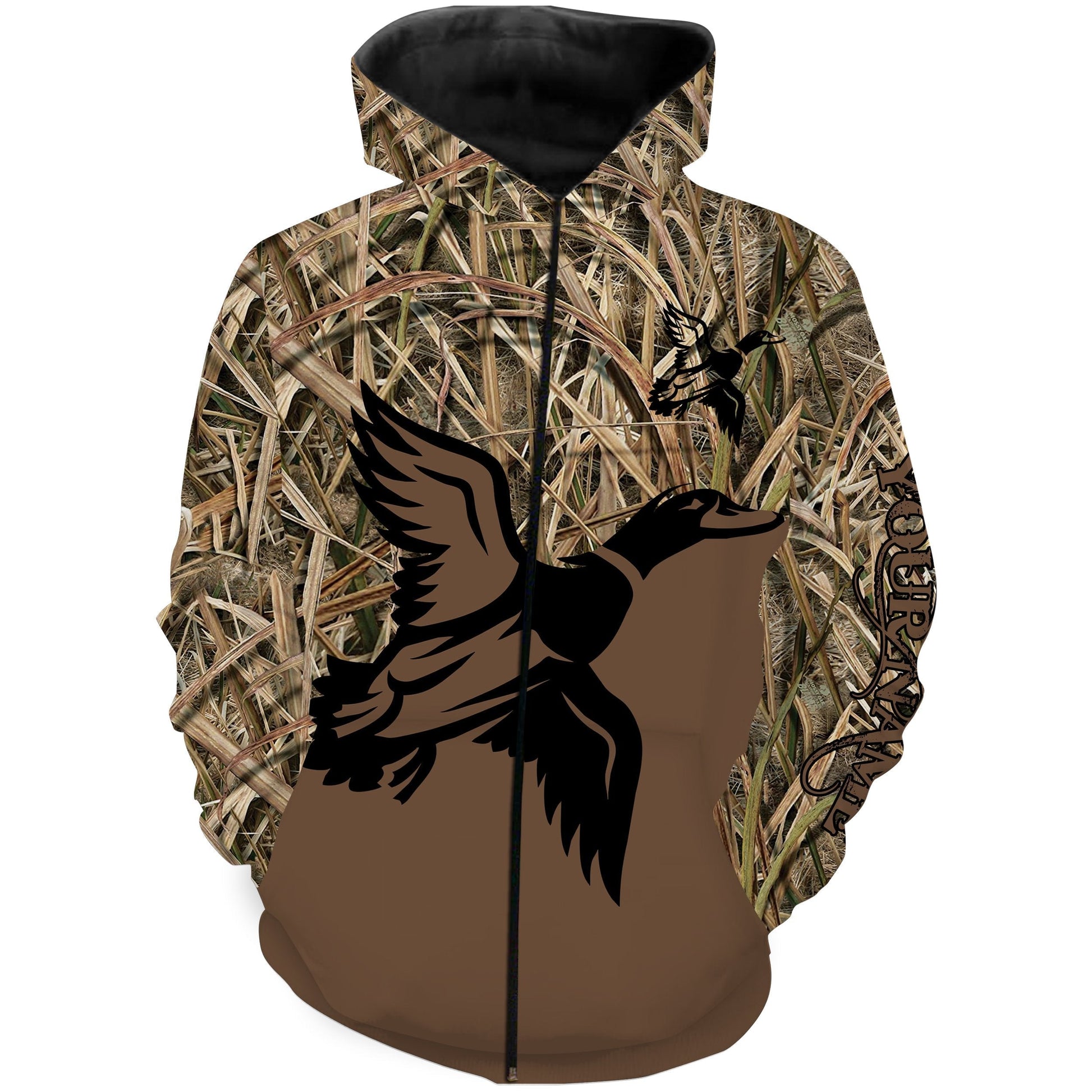 Duck Hunting Waterfowl Camo Customized Name Shirts for Adult and Kid, Personalized Duck Hunting Gifts FSD2686