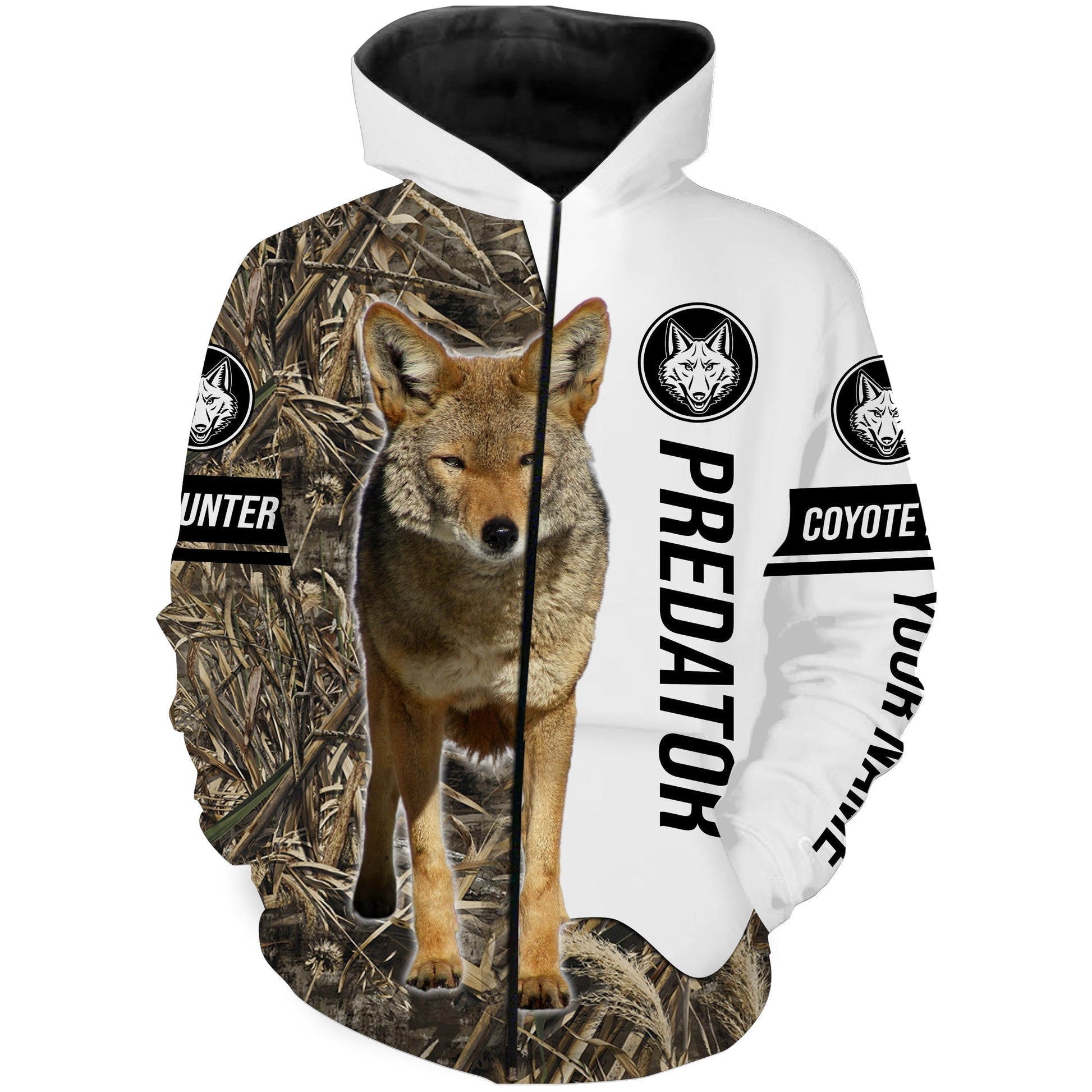 Predator Coyote Hunting All over printed Shirt Zip up hoodie