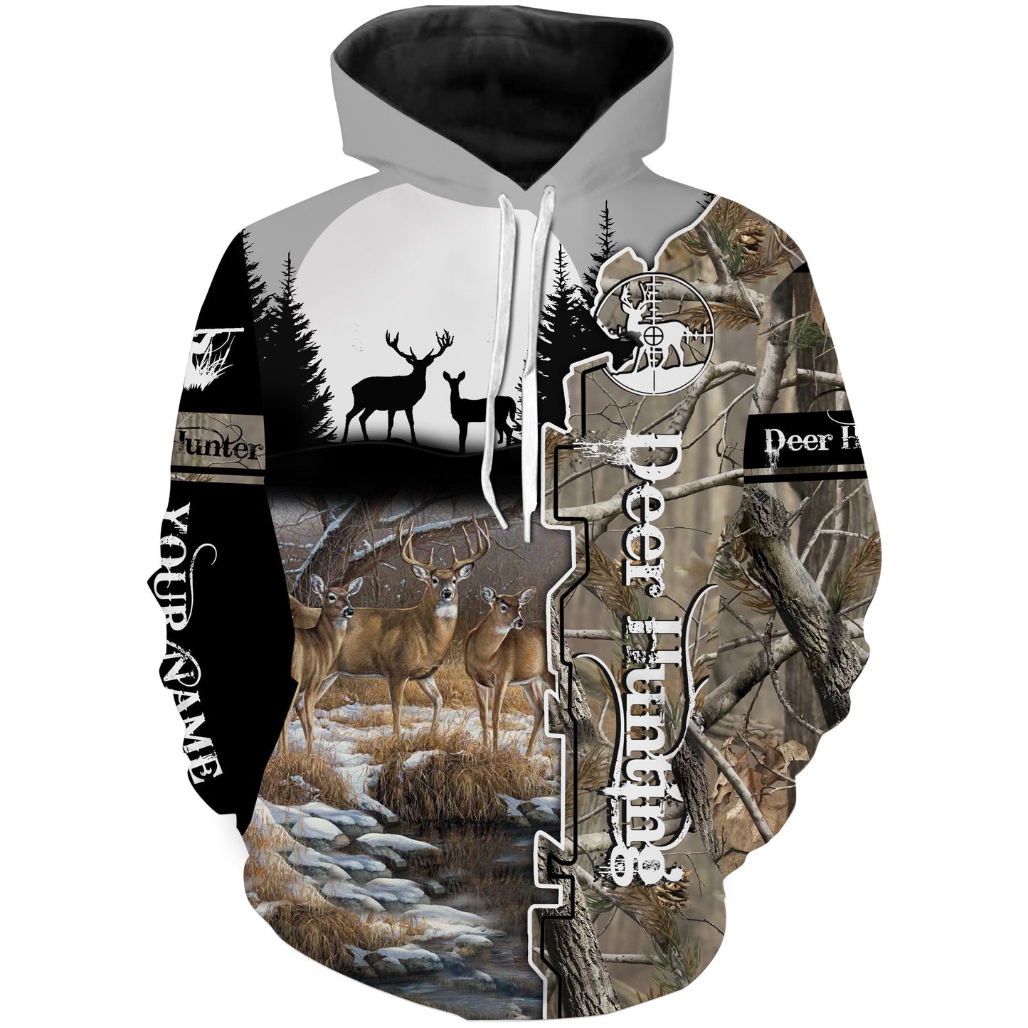 Deer hunting Custom Name 3D All over print shirts - personalized hunting gifts - FSD222