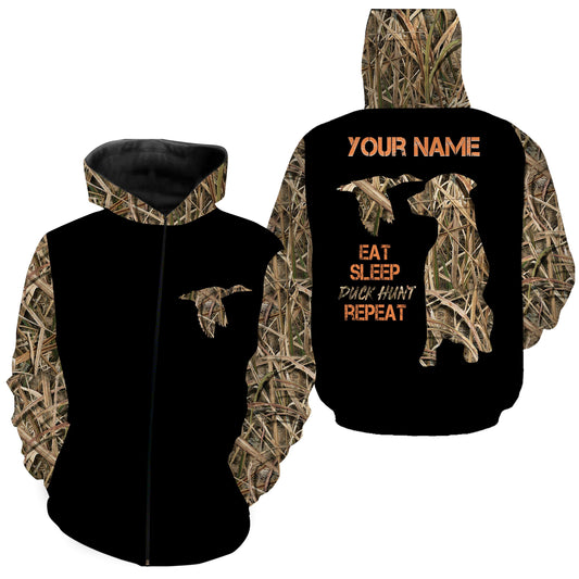 Duck Hunting Waterfowl Camo Custom All Over Printed shirt