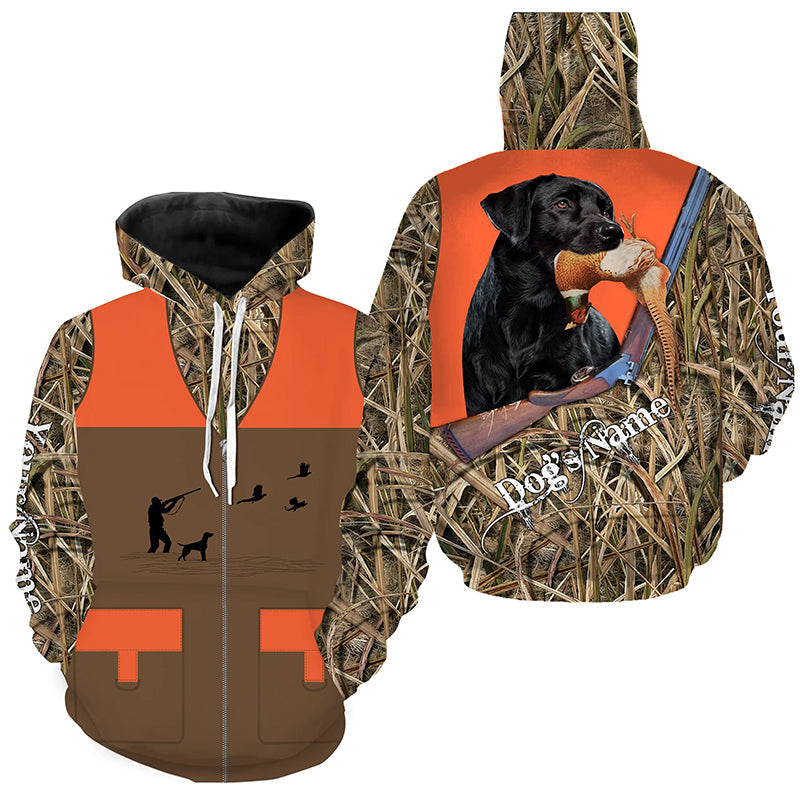 Black Labs Pheasant hunting Dog Custom name all over print Vest Shirt for Pheasant hunter, Bird hunter FSD3994