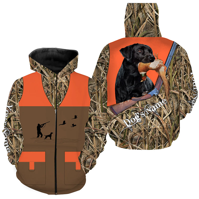 Black Labs Pheasant hunting Dog Custom name all over print Vest Shirt for Pheasant hunter, Bird hunter FSD3994