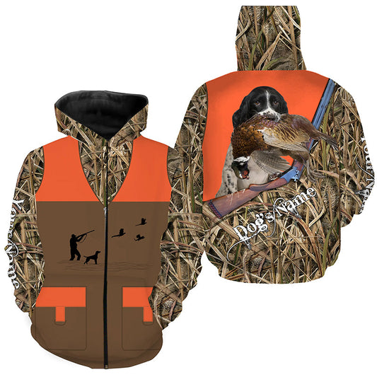 English Springer Spaniel Pheasant hunting Dog Custom all over print Vest Shirts for Pheasant hunter FSD3995