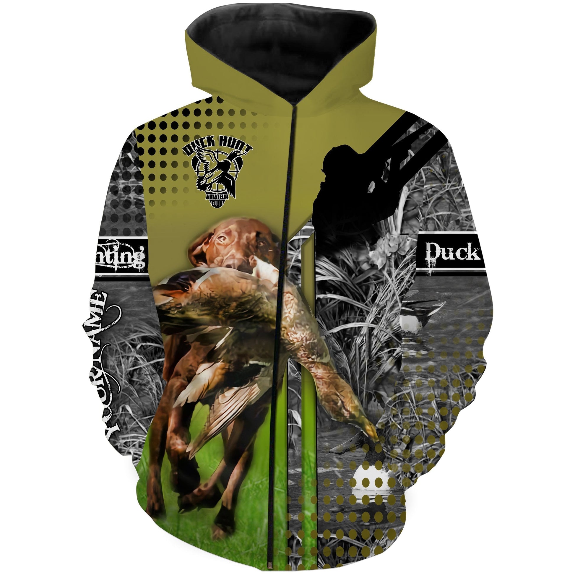 Duck hunting with dog custom Name 3D All over print Shirt Personalized hunting gift Waterfowl hunter FSD543