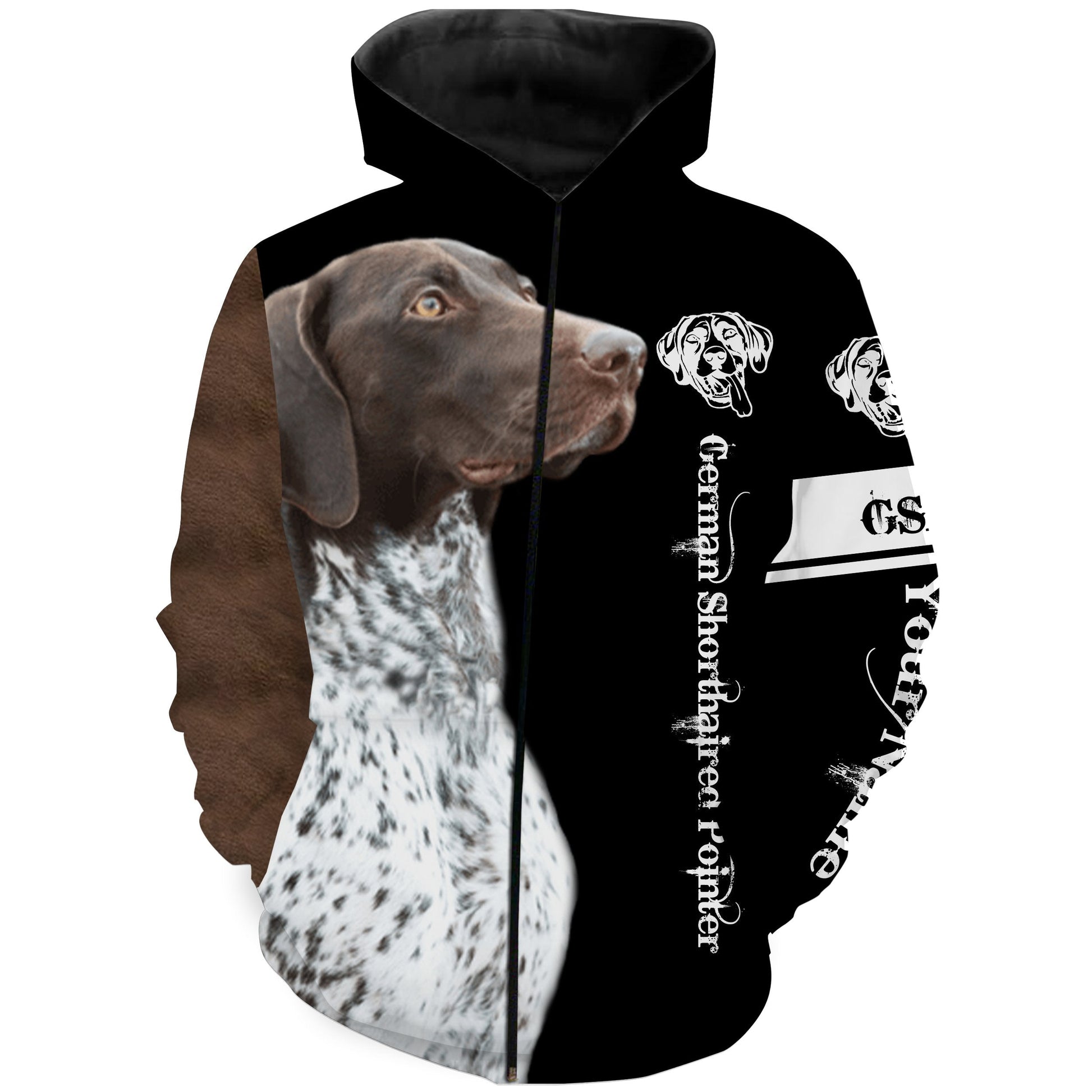 German Shorthaired Pointer Custom Name 3D All Over Printed Shirts, Hoodie, T-shirt GSP Dog Gifts for Dog Lovers FSD2703