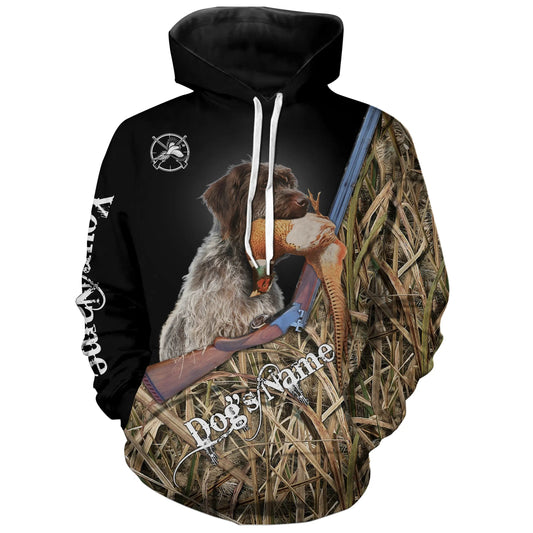 Wirehaired Pointing Griffon Gun Dog Pheasant Hunting Custom Name Shirts for Pheasant Hunters FSD3919 Hoodie