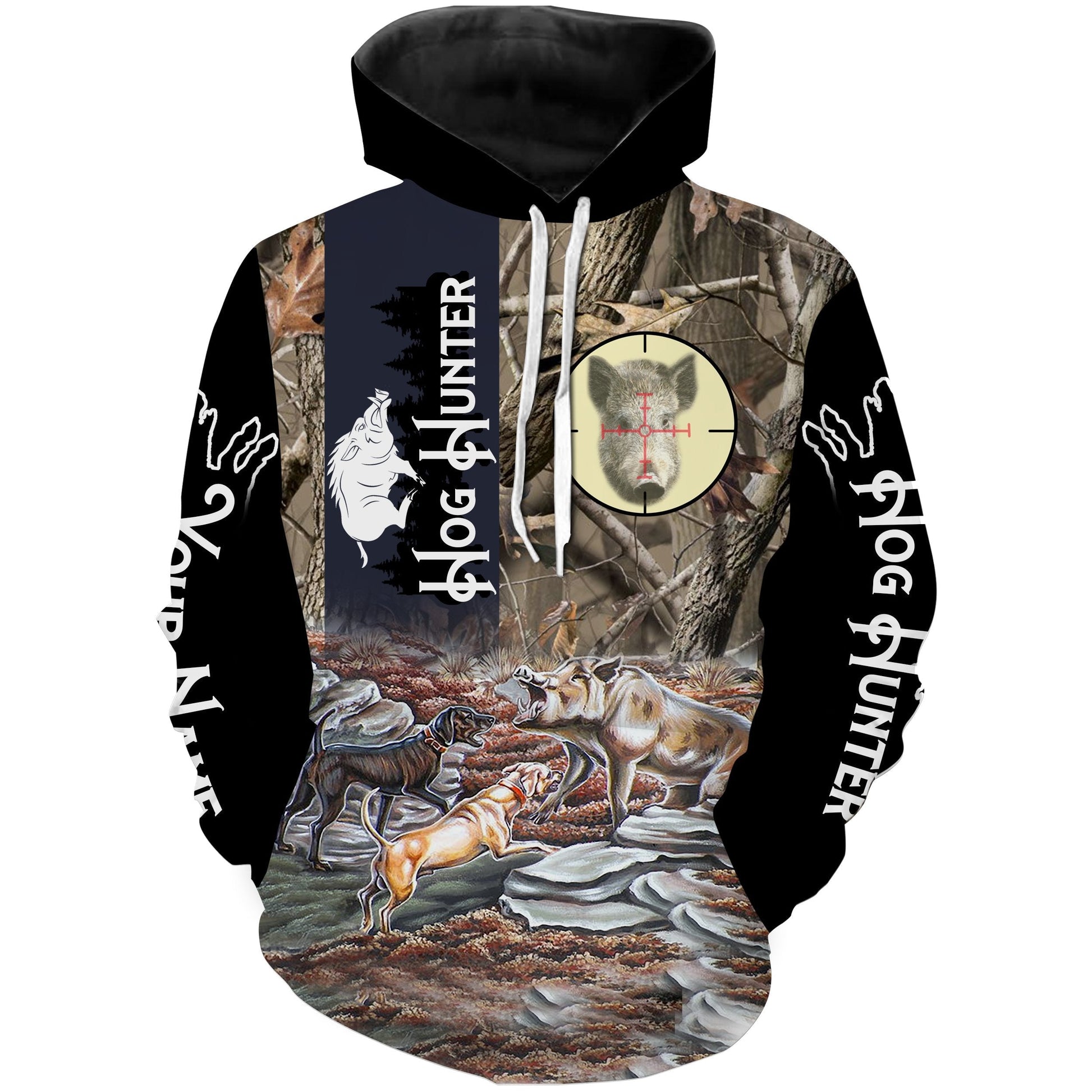 Hog hunting Custom Name 3D All over print shirts - personalized hunting gifts - FSD233 Hoodie