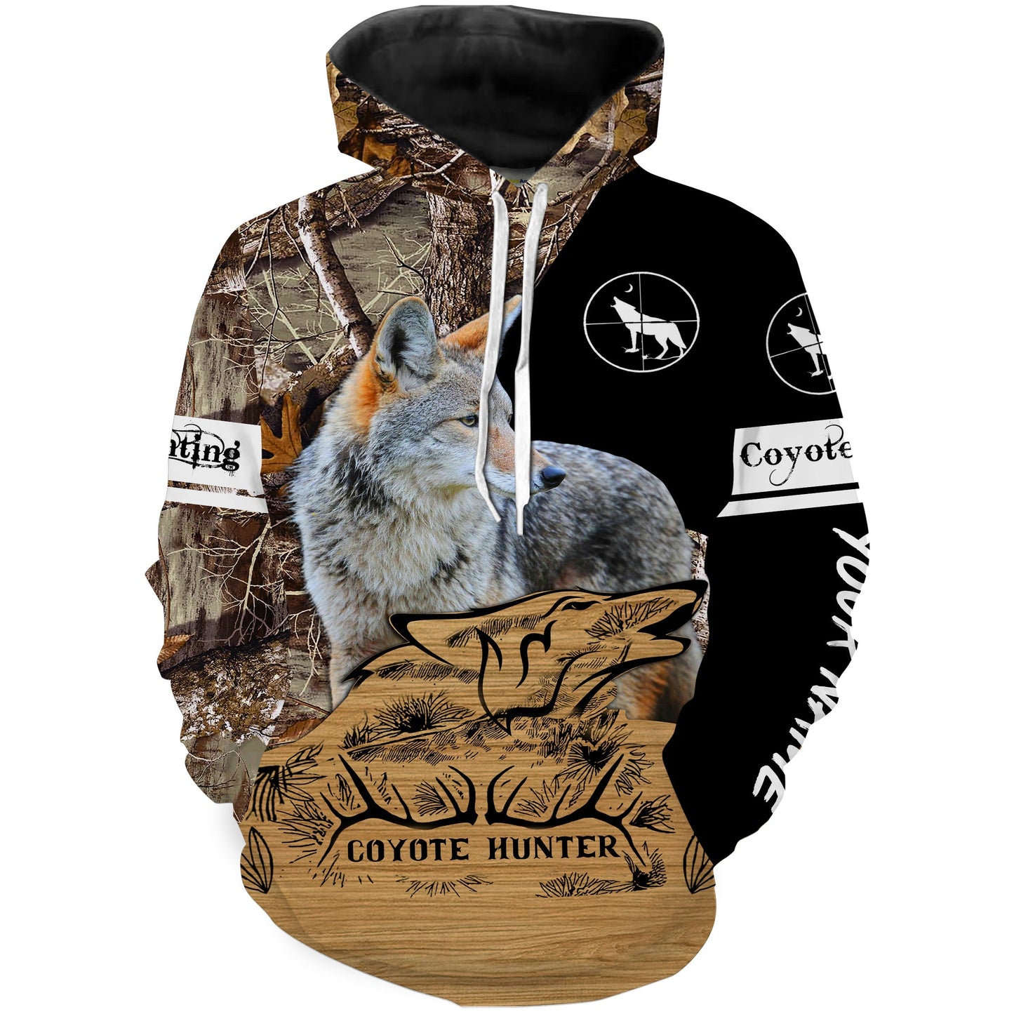 Coyote Hunting Camo Custom Name 3D All Over Print Hoodie Hoodie Hoodie