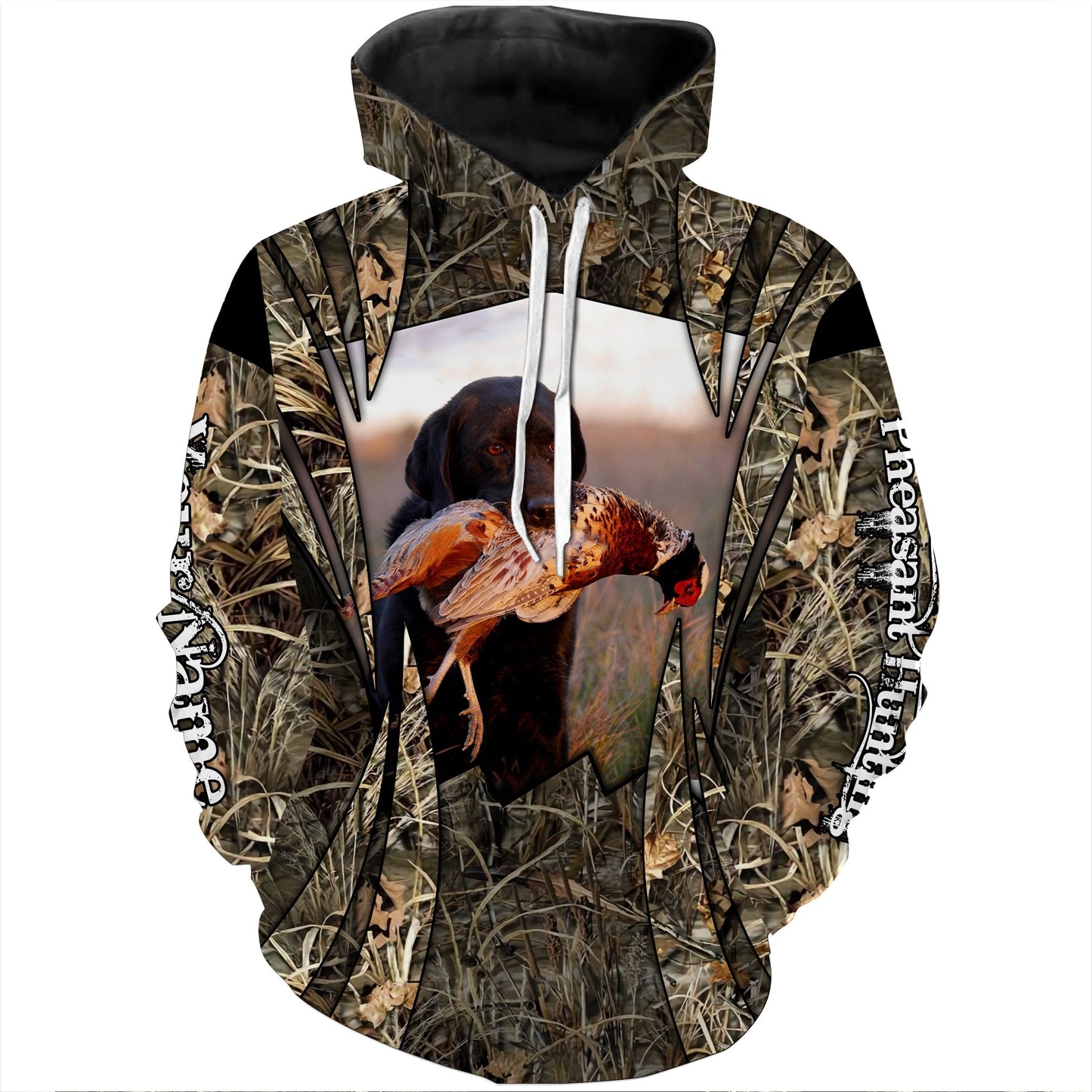 Chocolate Labs Hunting Pheasant With Labradors Custom Name 3D All Over Print Shirts Fsd394 Hoodie Hoodie