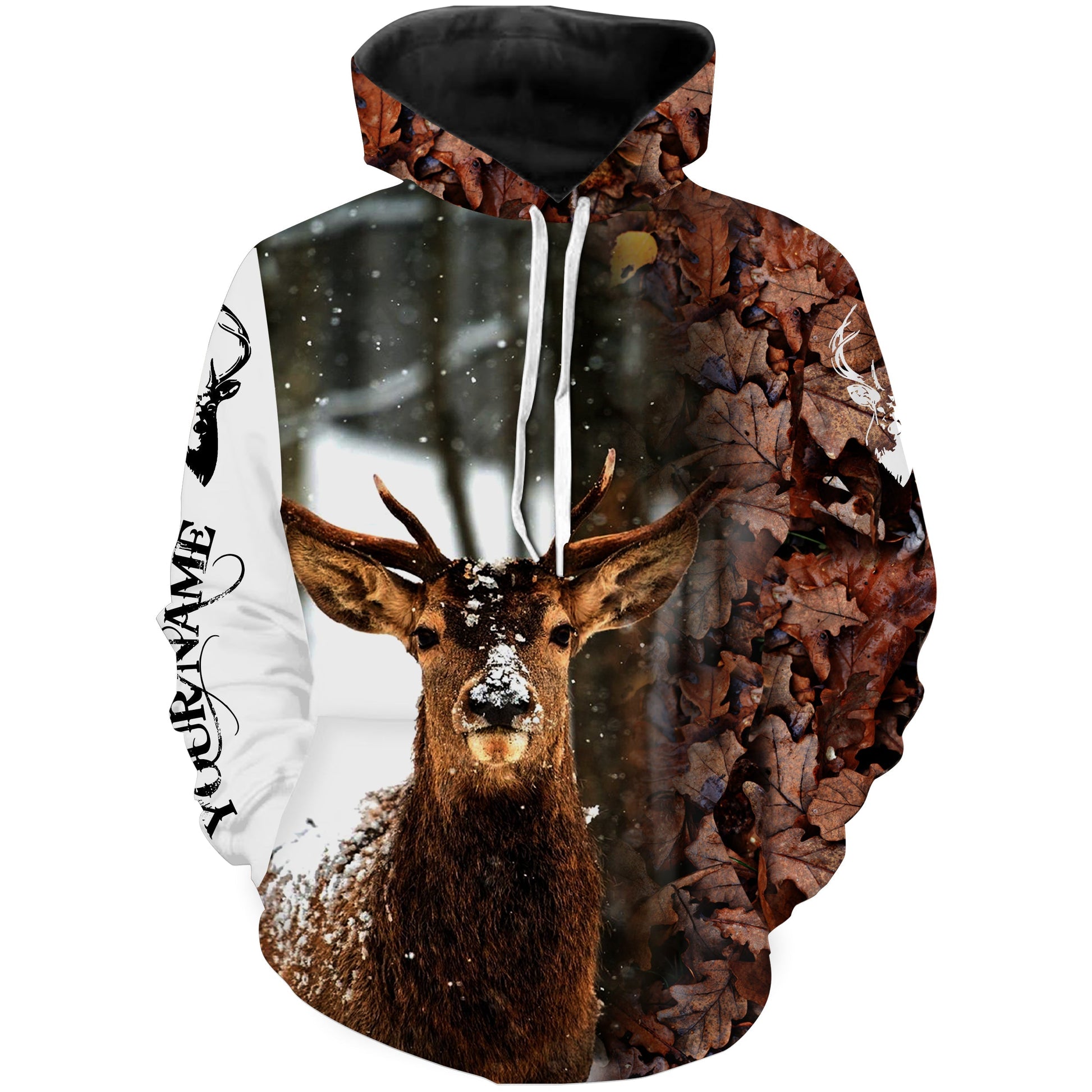 Buck Deer in the snow Deer hunting clothes custom Name 3D All over print Shirt, Hoodie FSD846