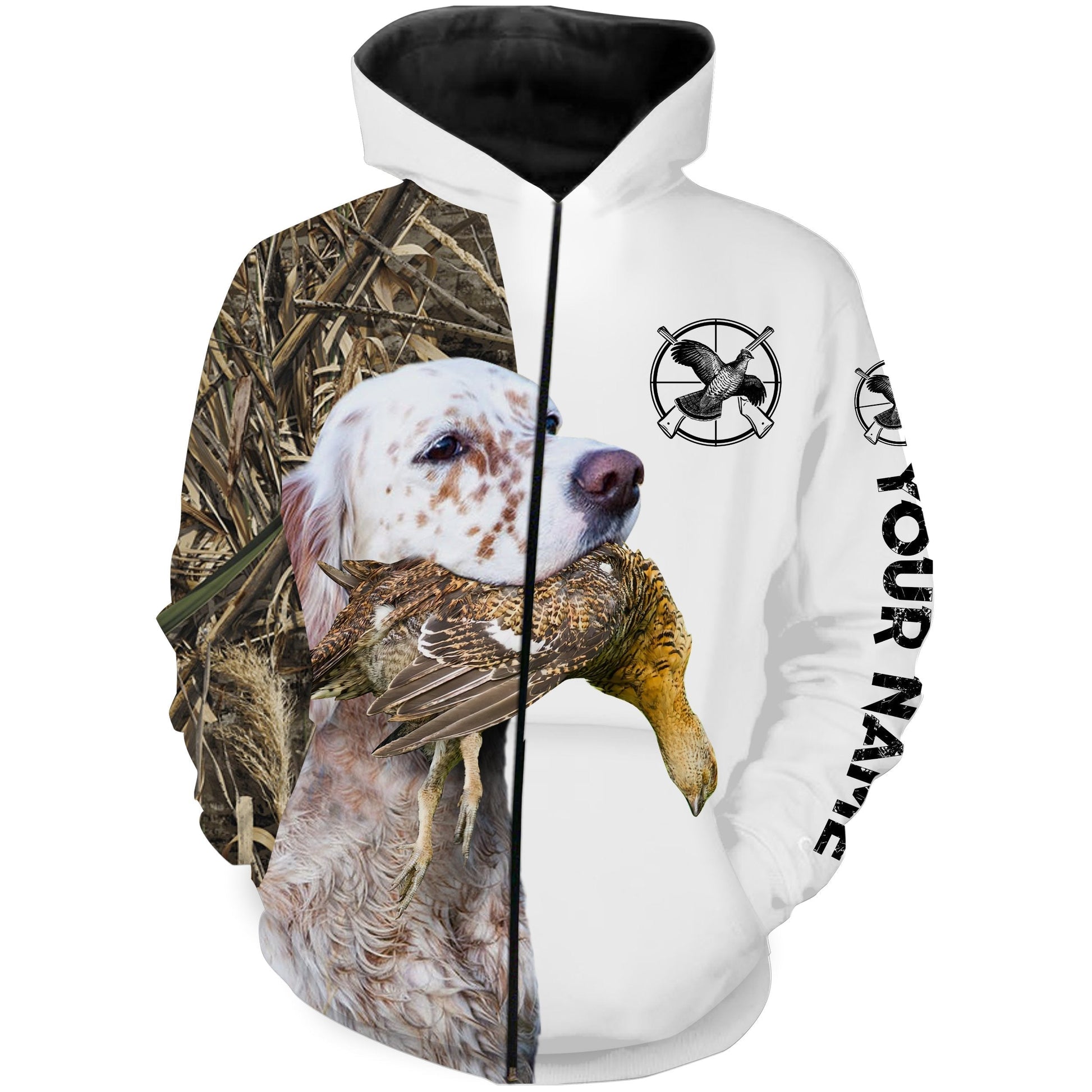 Grouse Hunting with English Setter custom Name All over print Shirts - Personalized hunting Gifts FSD2735