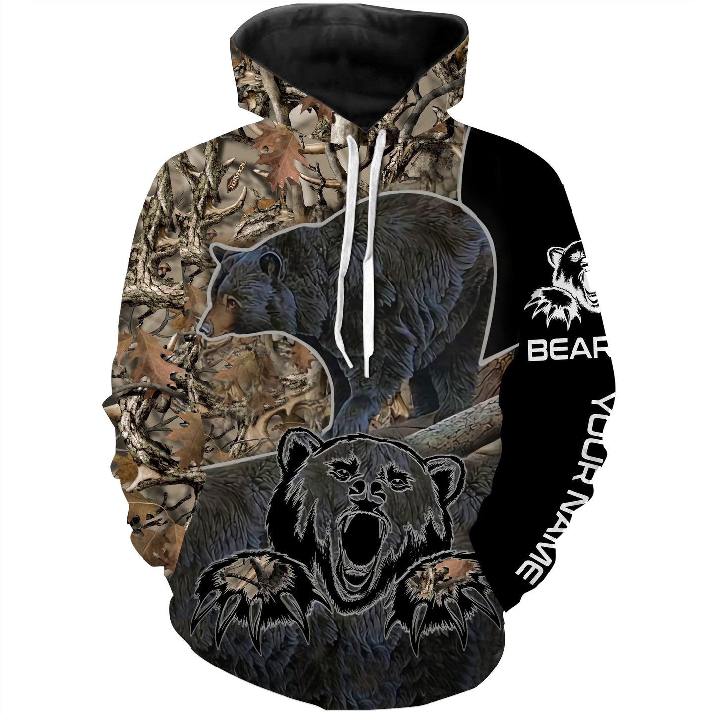 Bear hunting Custom Name 3D All over print T-shirt, Long sleeves, Hoodie FSD400