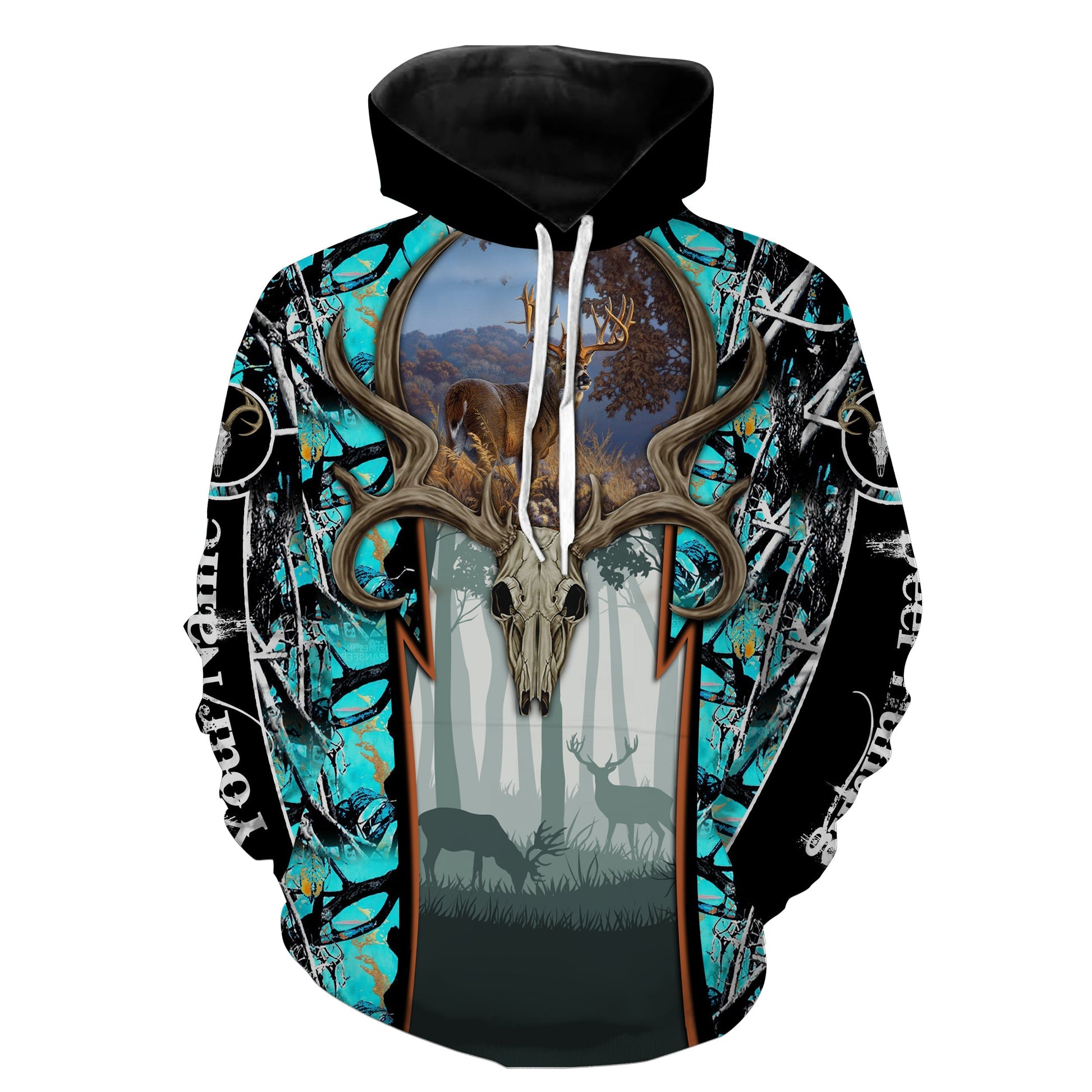 Deer Hunting Camo Custom Name 3D Full Printing Hoodie Hoodie Hoodie