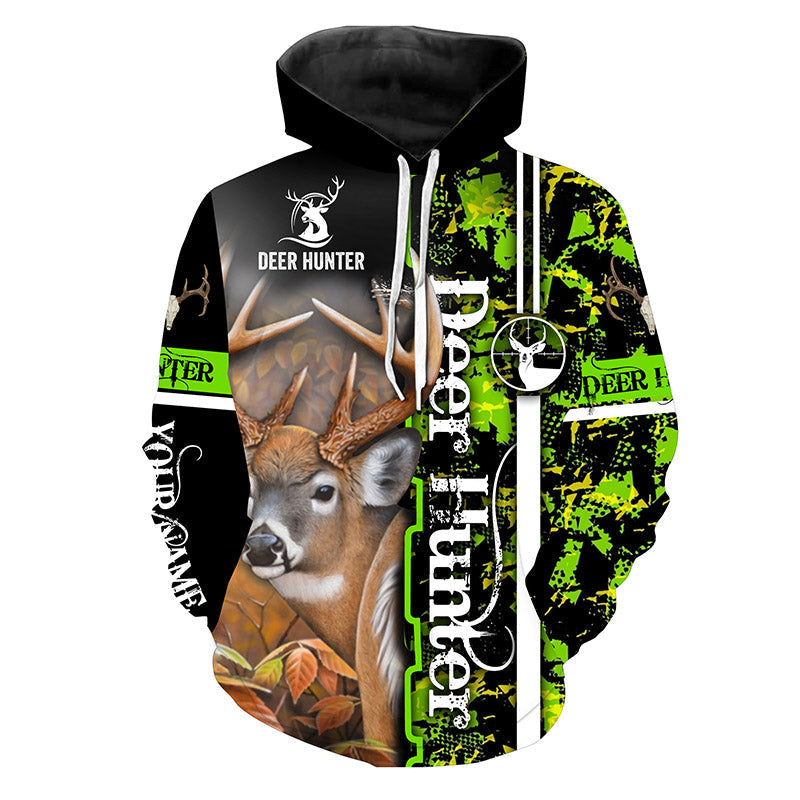 Beautiful Whitetail Deer Hunting Camo Full Printing Shirts Hoodie Hoodie