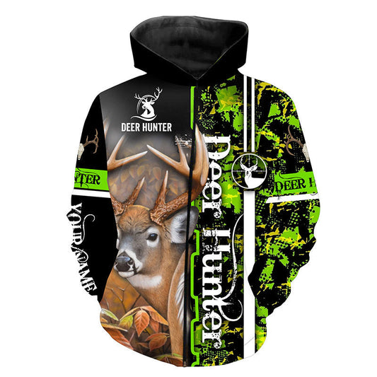 Beautiful Whitetail Deer Hunting Camo Full Printing Shirts Zip Up Hoodie Zip Up Hoodie