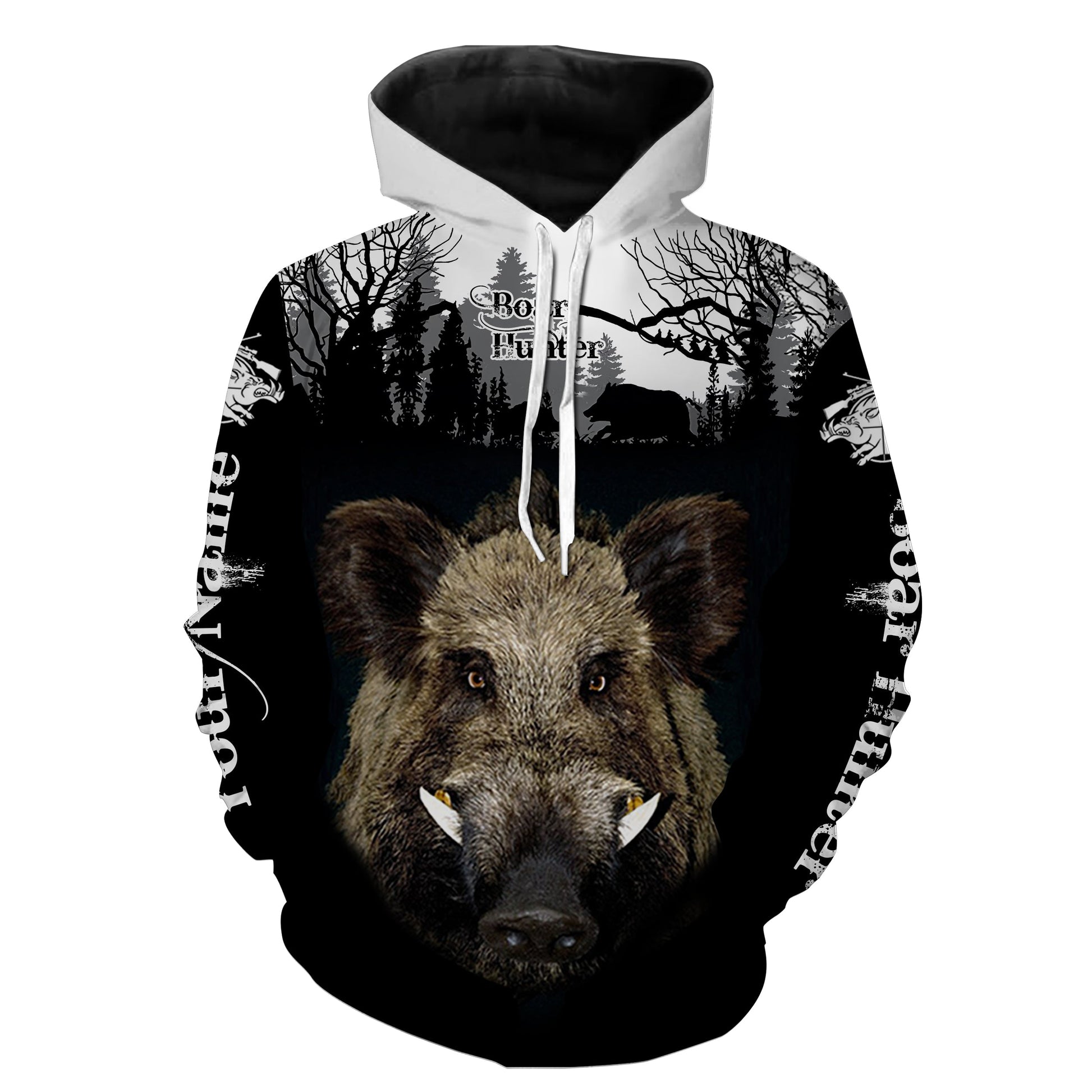 Wild Boar hunter Custom Name 3D All over print Shirt, Hoodie Personalized Boar hunting shirt for Men, Women - FSD881 Hoodie