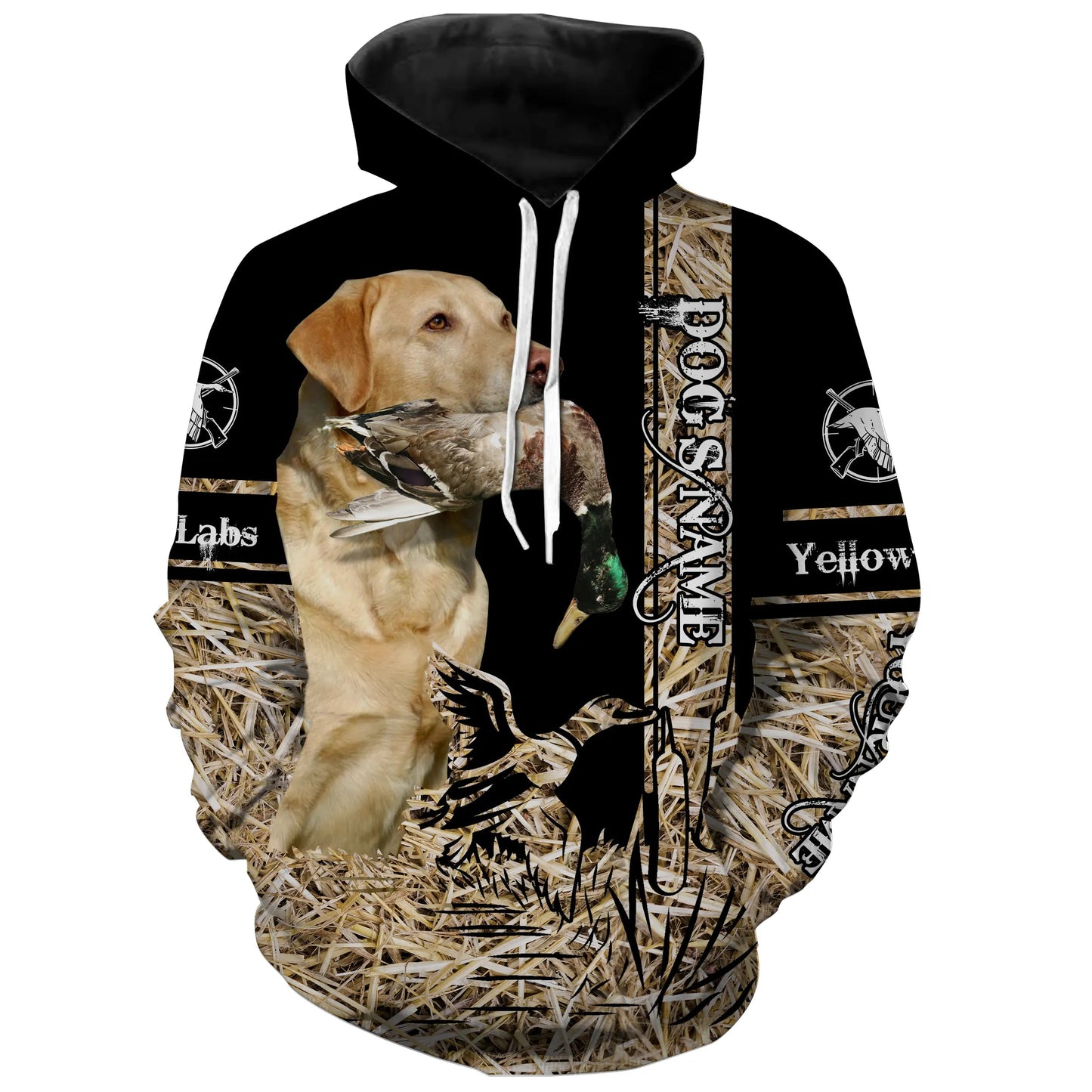 Yellow Labs Retriever Dog Duck Hunting waterfowl camo Shirts for Duck Hunters FSD3926 Hoodie