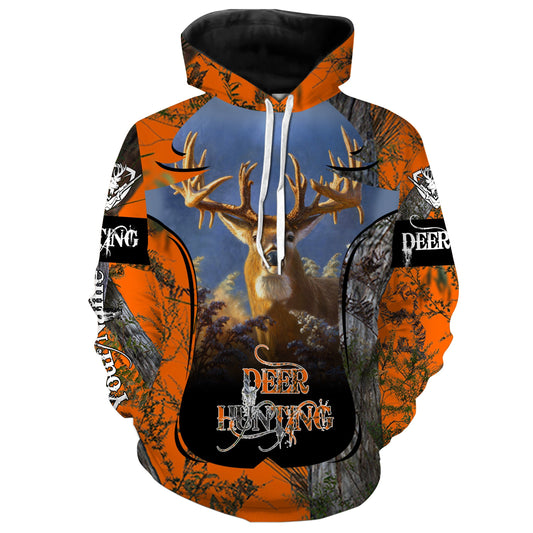 Best Whitetail Deer hunting Orange camo custom name 3D All over print Shirts Personalized gift for Hunters FSD2094