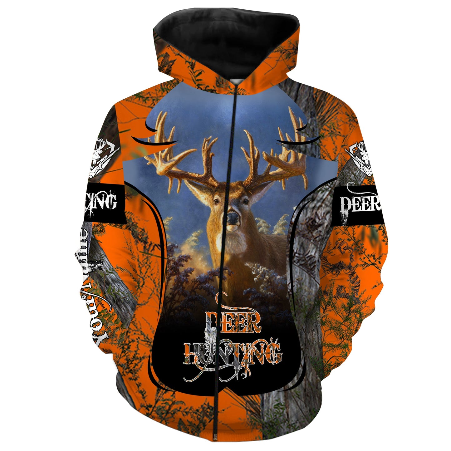 Best Whitetail Deer hunting Orange camo custom name 3D All over print Shirts Personalized gift for Hunters FSD2094