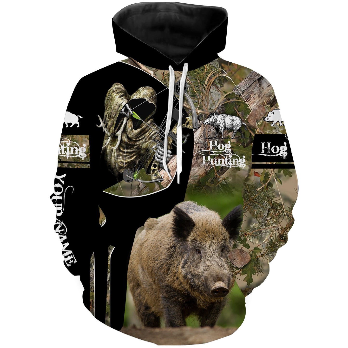 Hog hunting Custom Name 3D All over print Shirts Hoodie