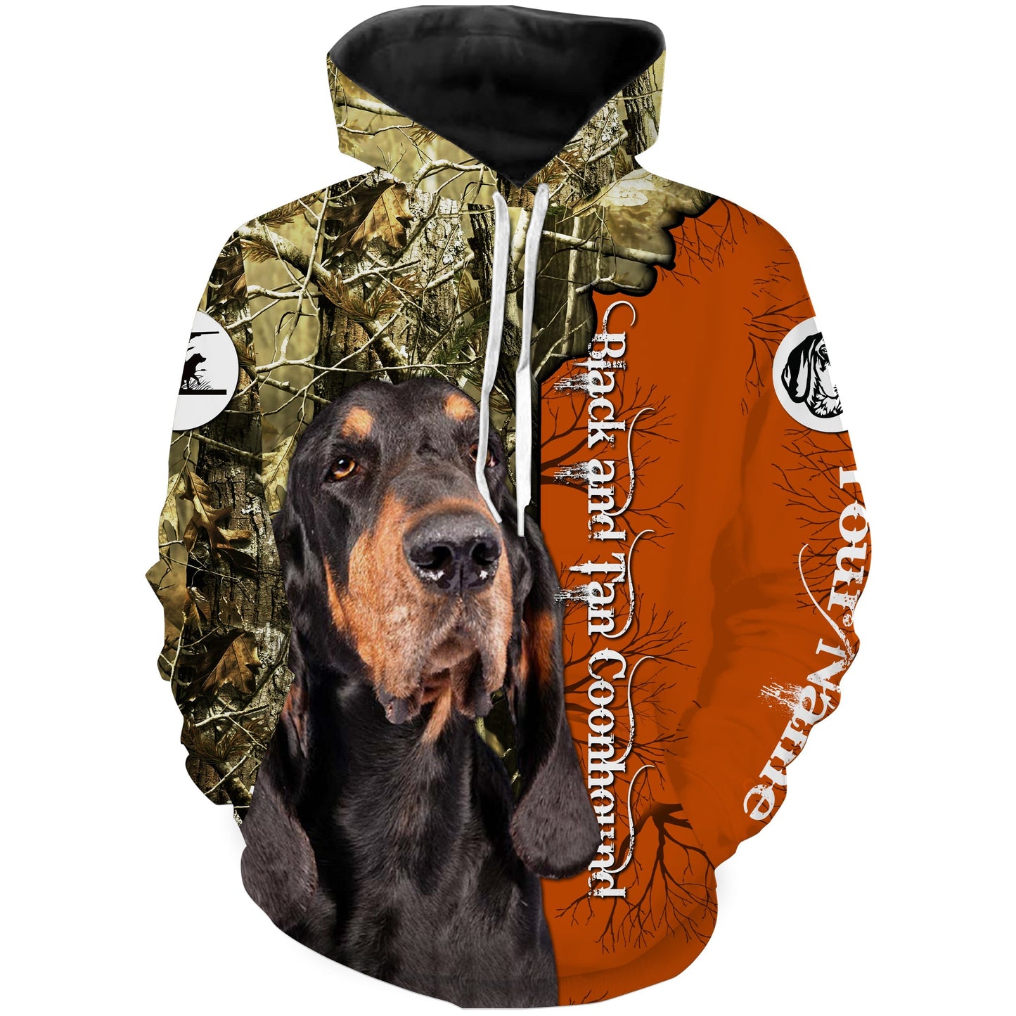 Black and tan Coonhound coon hunting dog orange camo 3D All over print Shirt Personalized gift FSD1092